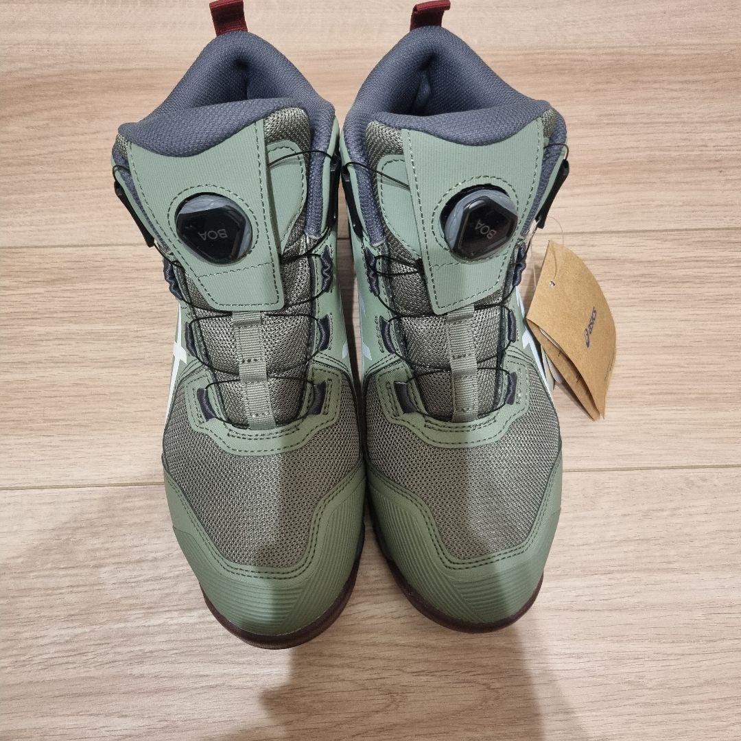 ASICS 安全靴 BOAシステム 25.0cm グリーン