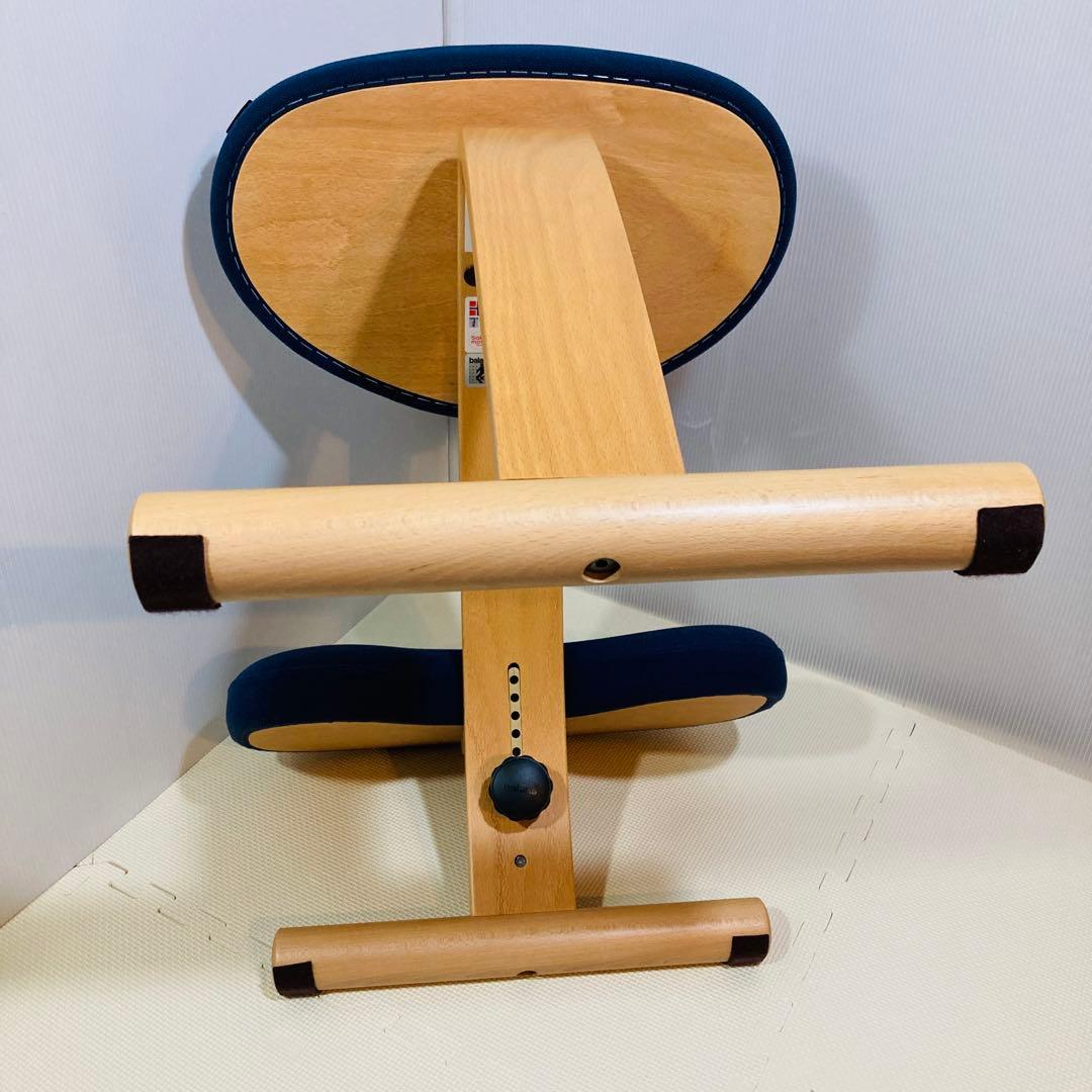 極美品】 #673 バランスラボ バランスチェア ネイビー 専用カバー付