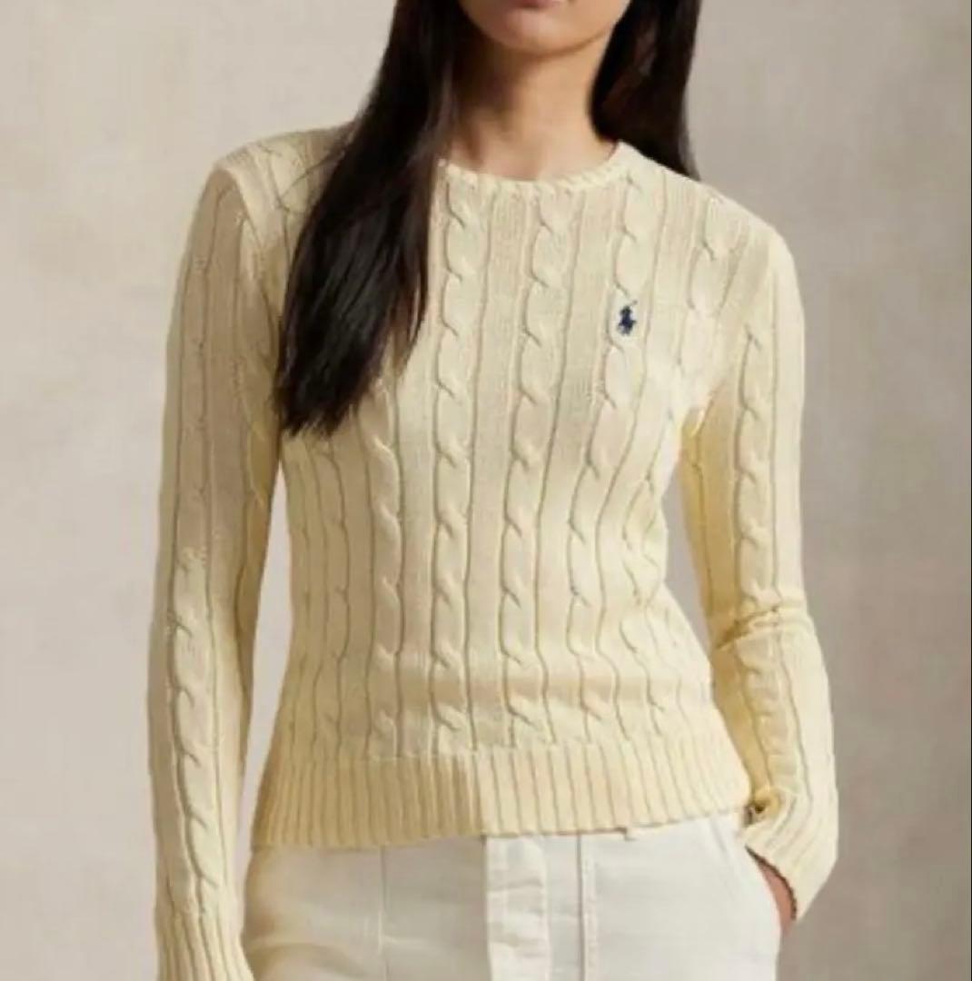 【美品】ラルフローレン ケーブルニット M