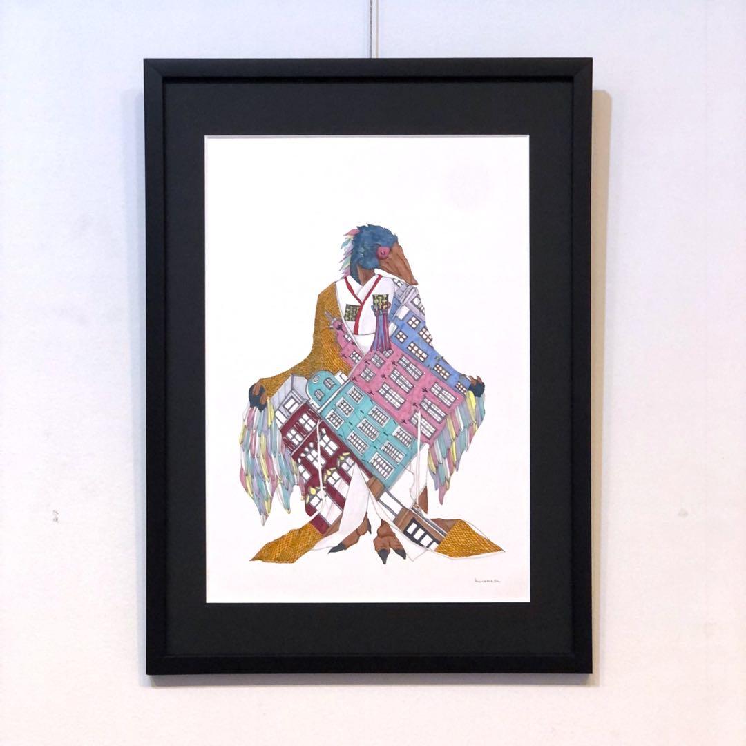 【原画】Archaeopteryx don't know the kimono.