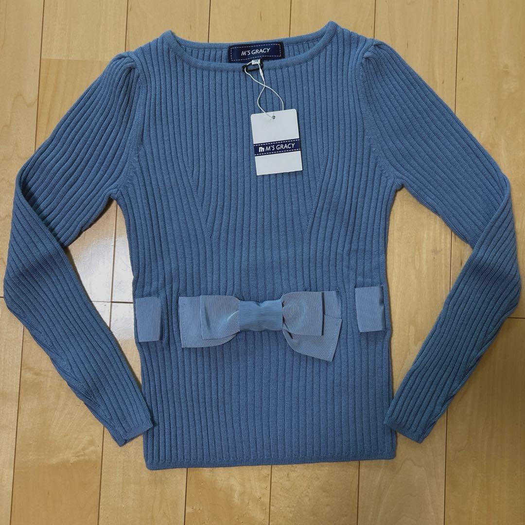 kynkyn 様専用 M'S GRACY リボンニット ブルー系 38 - メルカリ