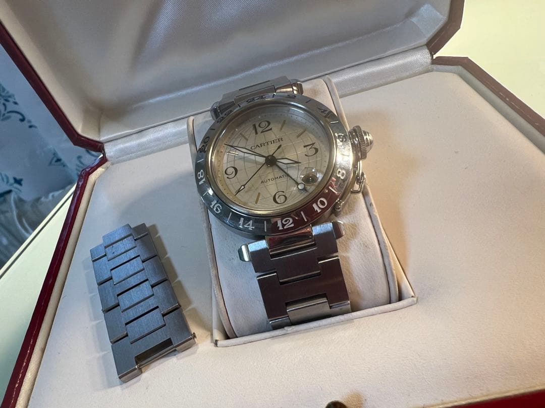 カルティエ　パシャ　メリディアン　シルバー　ステンレス　Cartier 腕時計
