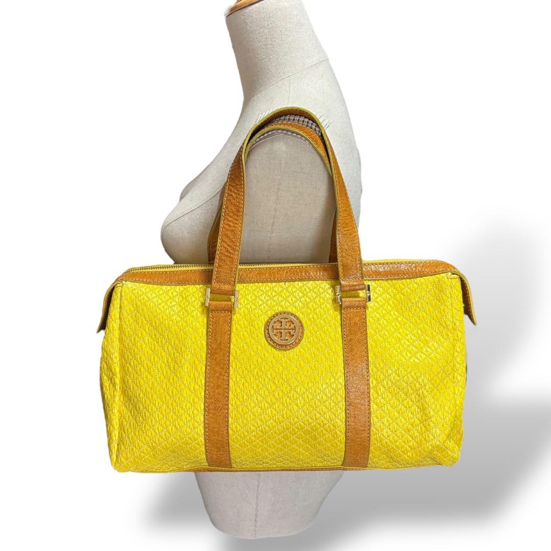 美品】トリーバーチ ボストン型トートバッグ キルティング ロゴ金具