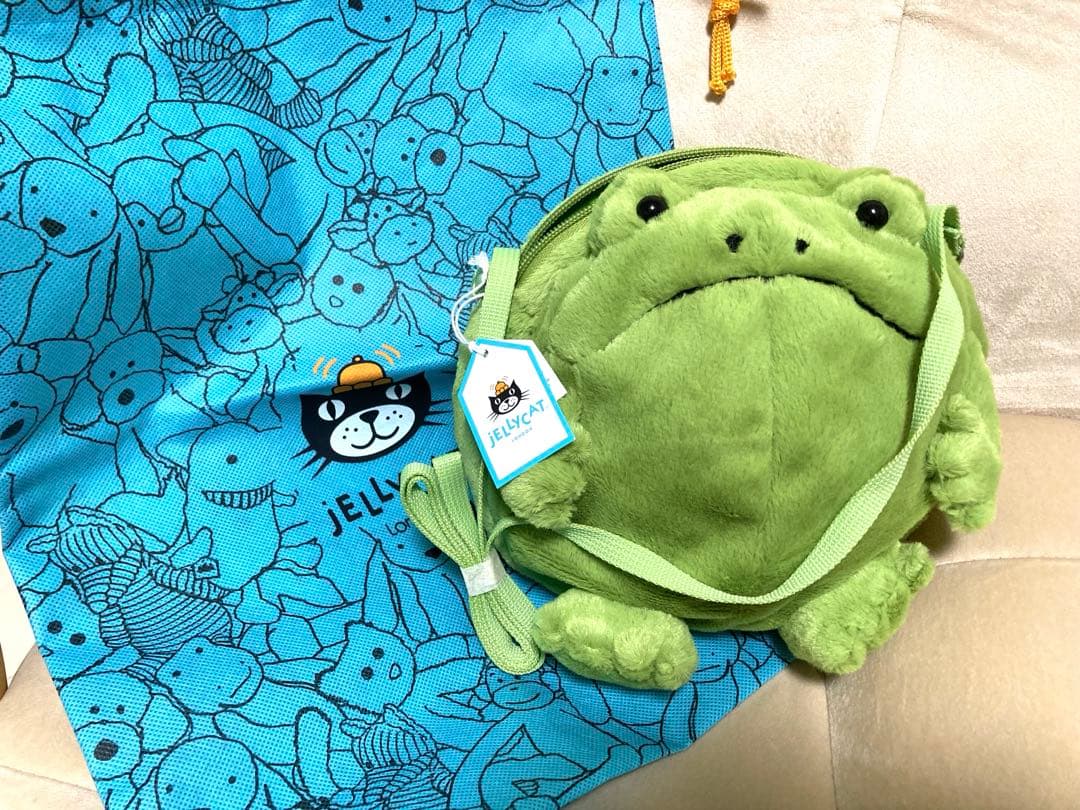 新品 jELLYCAT ジェリーキャット バッグ ポシェット カエル frog