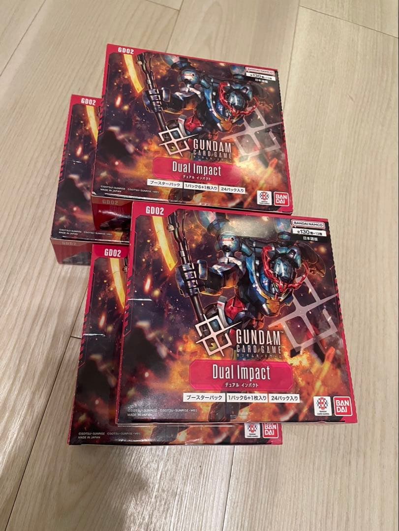 ガンダムカード Dual Impact 4BOX 新品未開封 ガンダムカードゲーム】ブースターパック『Dual Impact [GD02
