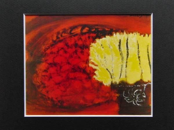 三岸節子、【花　ヴェロンにて】、希少な大判額装用画集より、状態良好