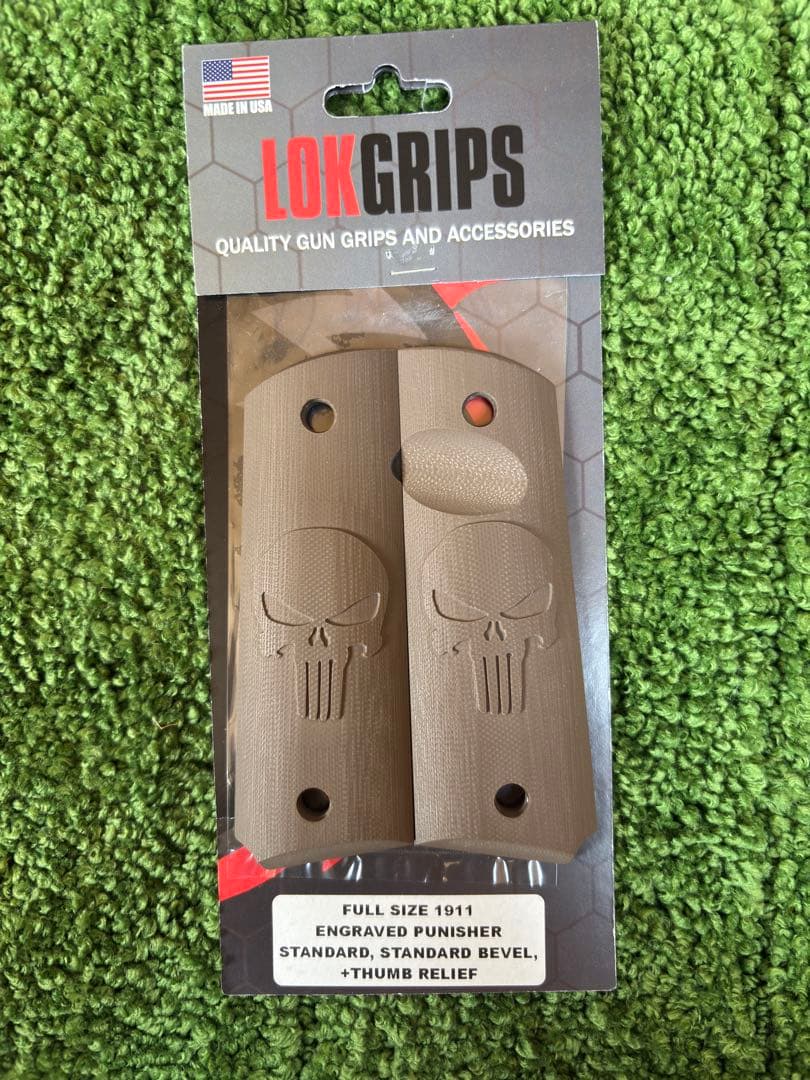 LOKGRIPS 1911フルサイズ　G10 ガバメントグリップ パニッシャー