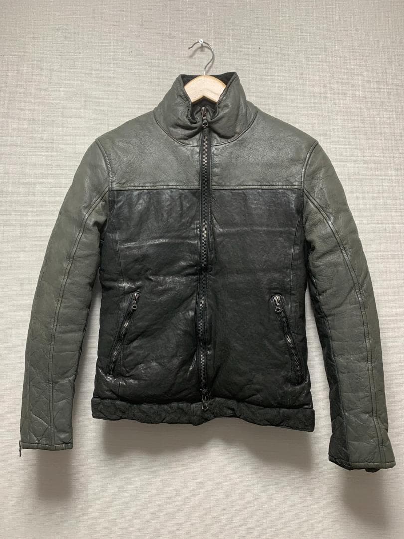 [BACKLASH] 製品加工 オールレザーダウンジャケット XXS程度 本革