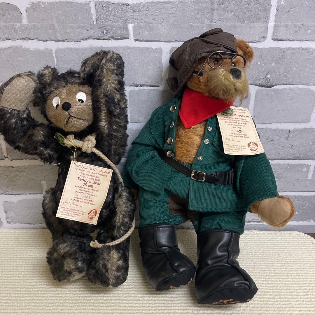 緑ハーマン社 テディベア 2002年 ルーズベルト&テディーズベア　セット