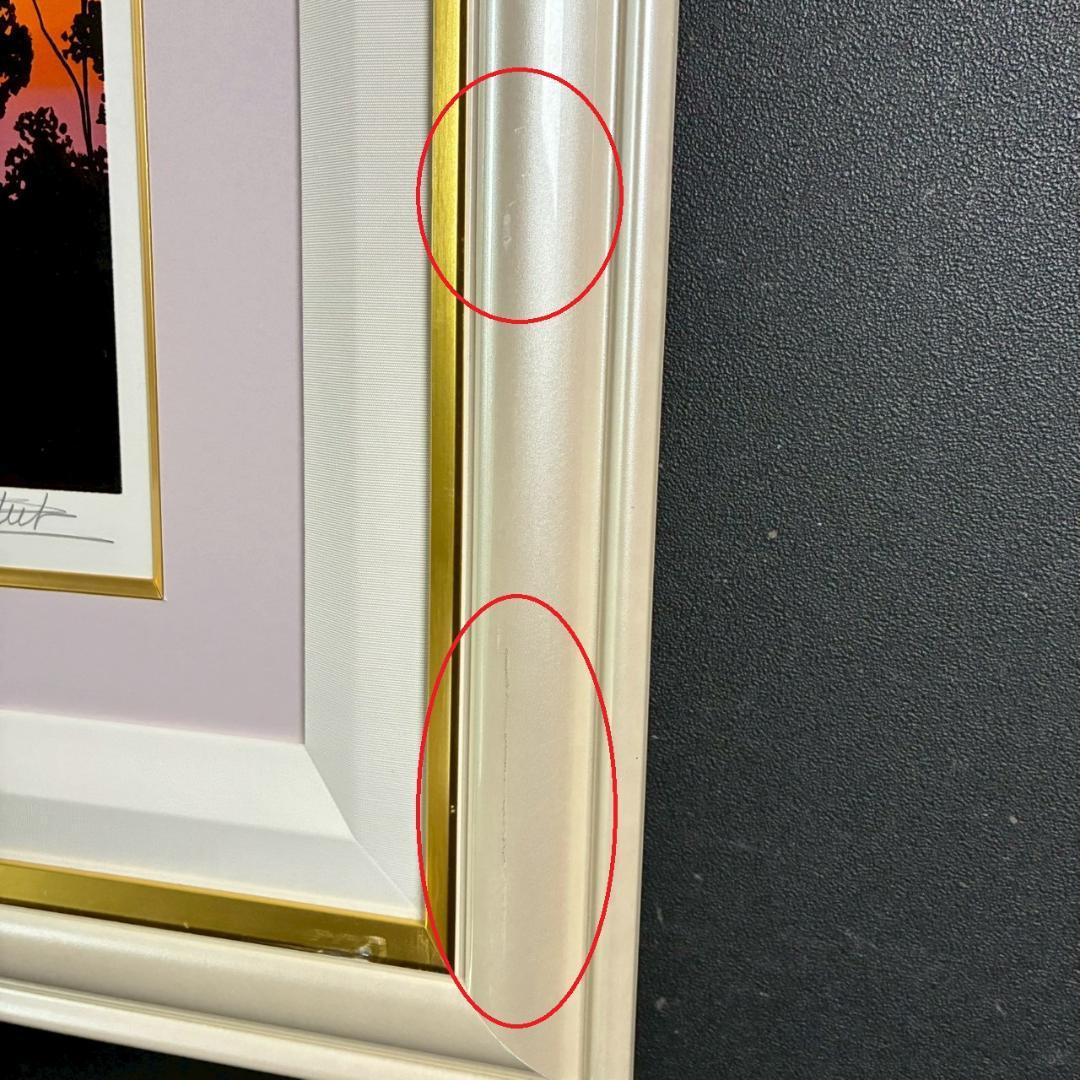 美品 ミッシェル・バテュ「海岸線」シルクスクリーン 大作 直筆サイン