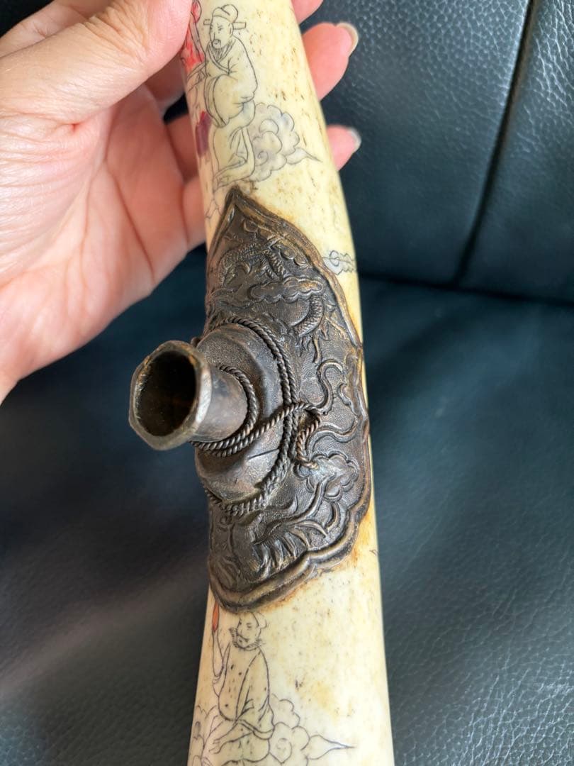 アンティーク 阿片 煙管 アヘンパイプ 煙管筒 中国骨董 中国古玩 古