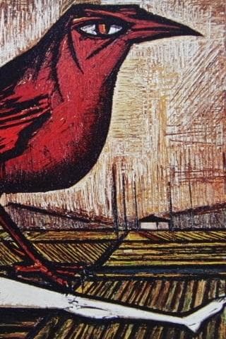 ベルナール・ビュッフェ「LES OISEAUX-L'oiseau rouge」 - メルカリ