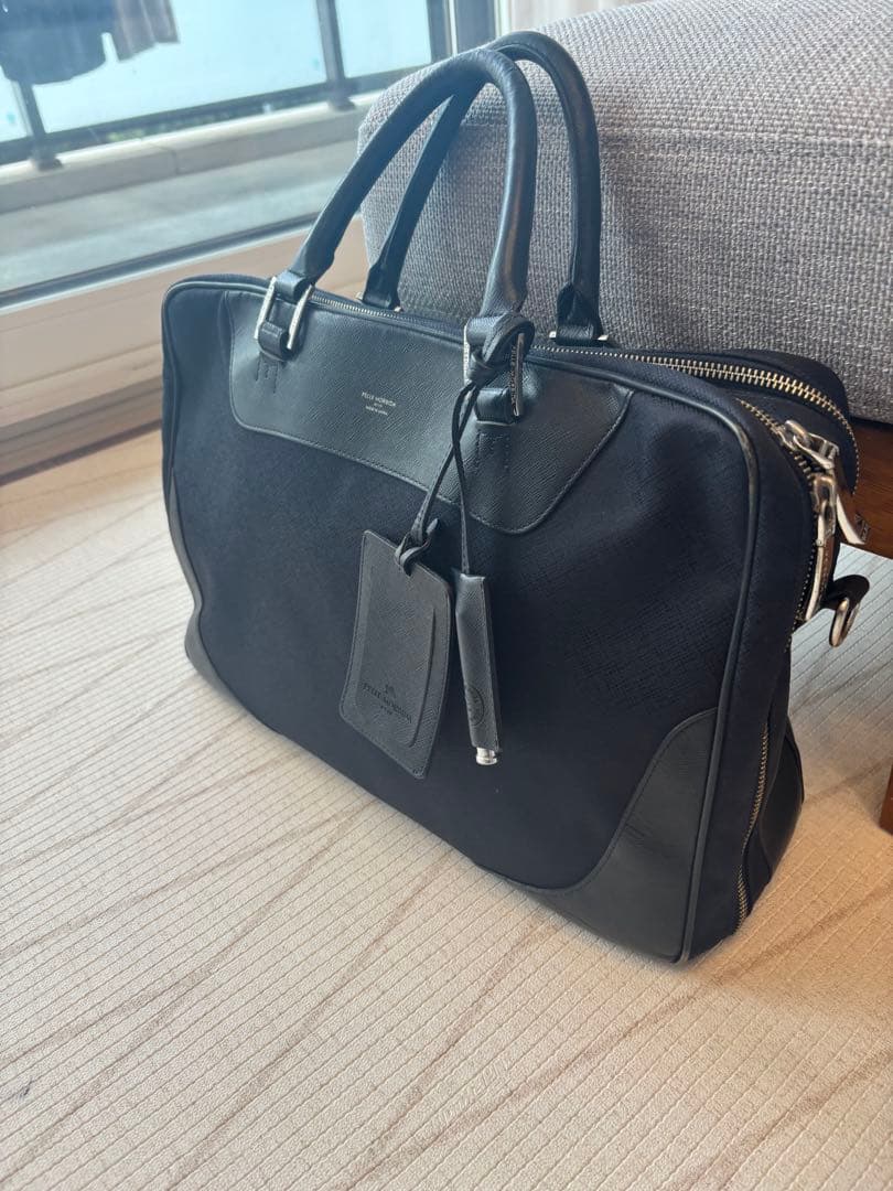 【定価60,000円程度】ネイビーペッレモルビダブリーフバッグ2室タイプ