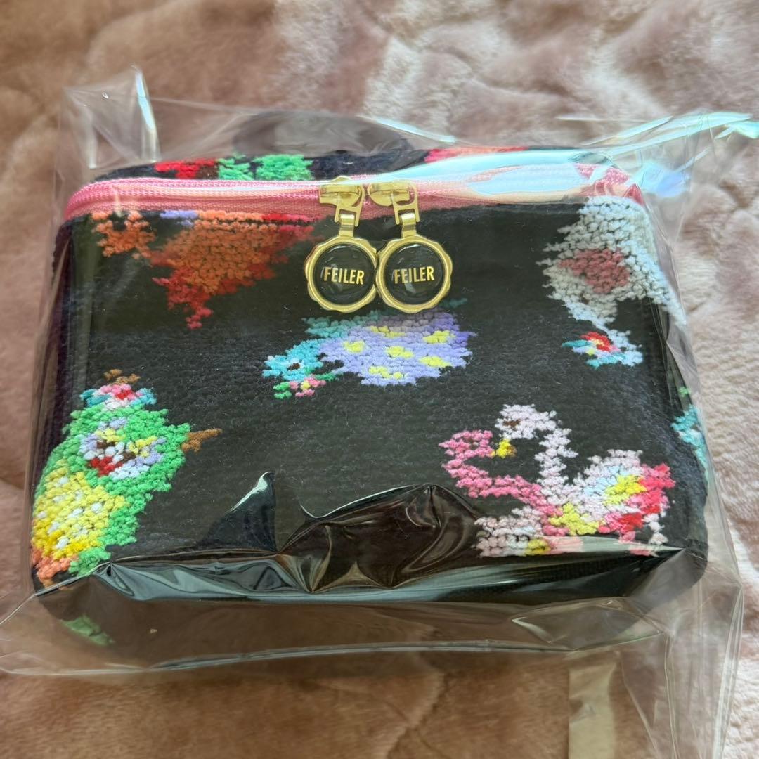 FEILER❤︎神崎恵コラボ❤︎バニティポーチ　ネイビー❤︎新品未使用