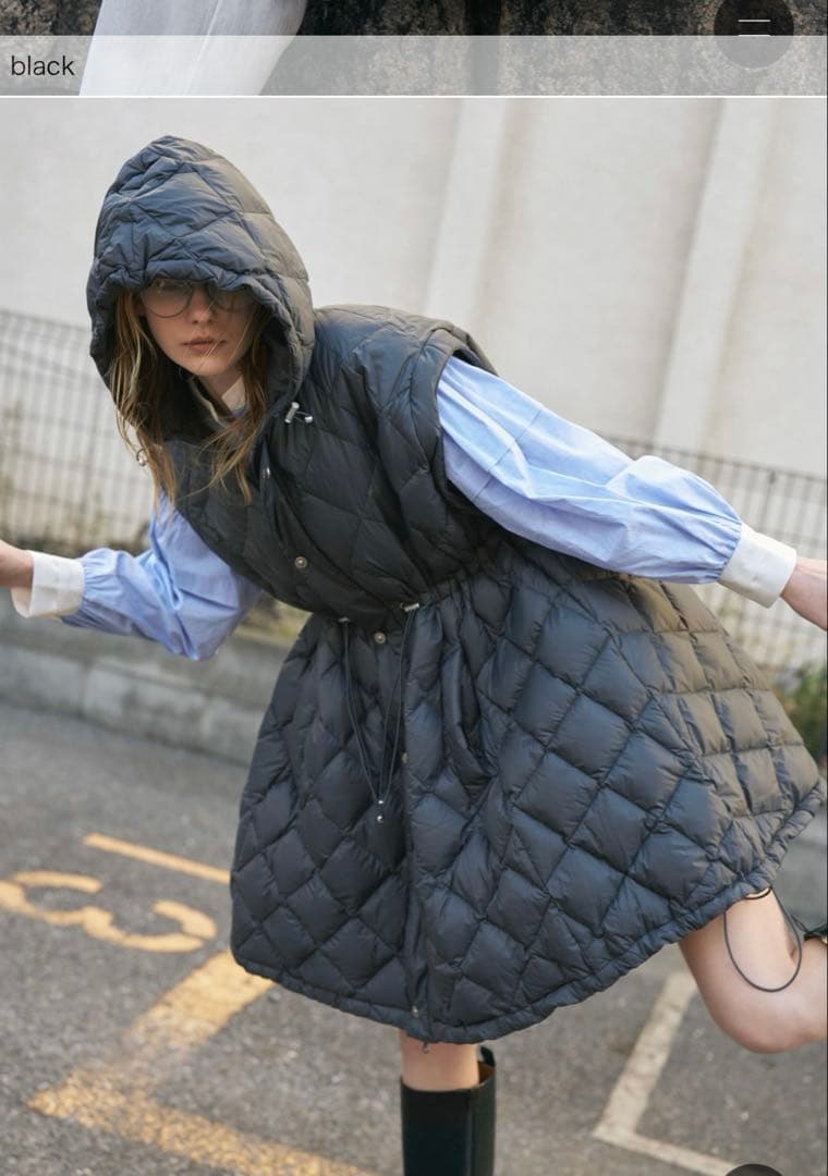 willfully×TAION コラボダウン　チャコールMサイズ