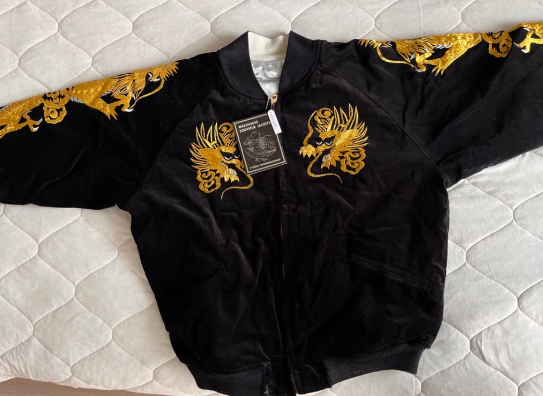 値下げ 新品未使用品 warehouse 別珍スカジャン 五重塔 中綿無し