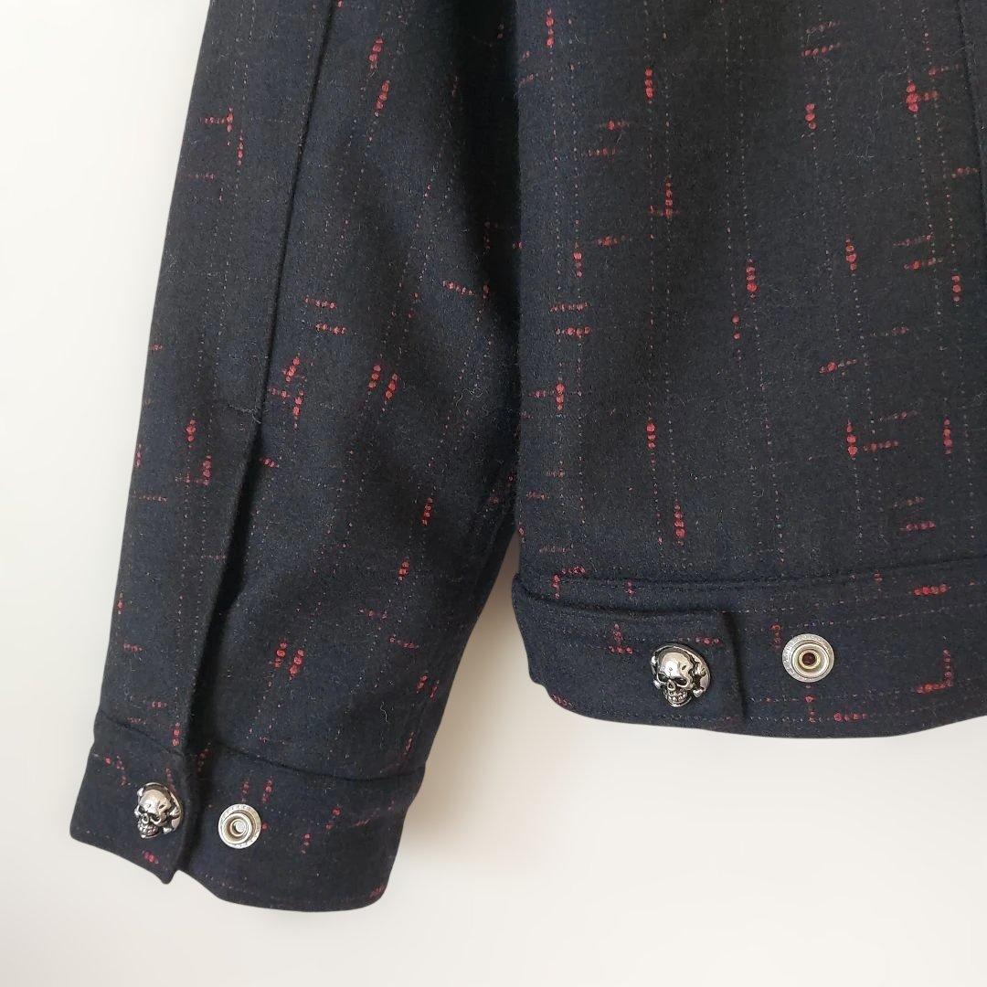 の*り様 クリームソーダ ボア ブルゾン カスリ柄 ネップ柄 ピンク