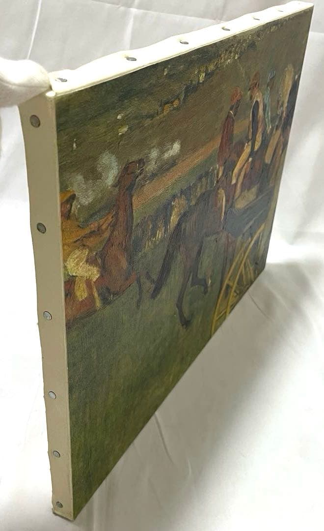 競馬場 1台の馬車とアマチュア騎手たち エドガー・ドガ 額付き 絵画