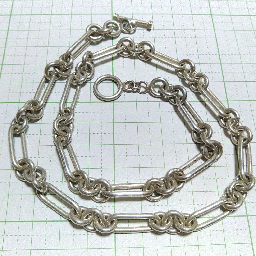 M*様 SILVER 925 オーバル & サークル チェーン ネックレス 未使