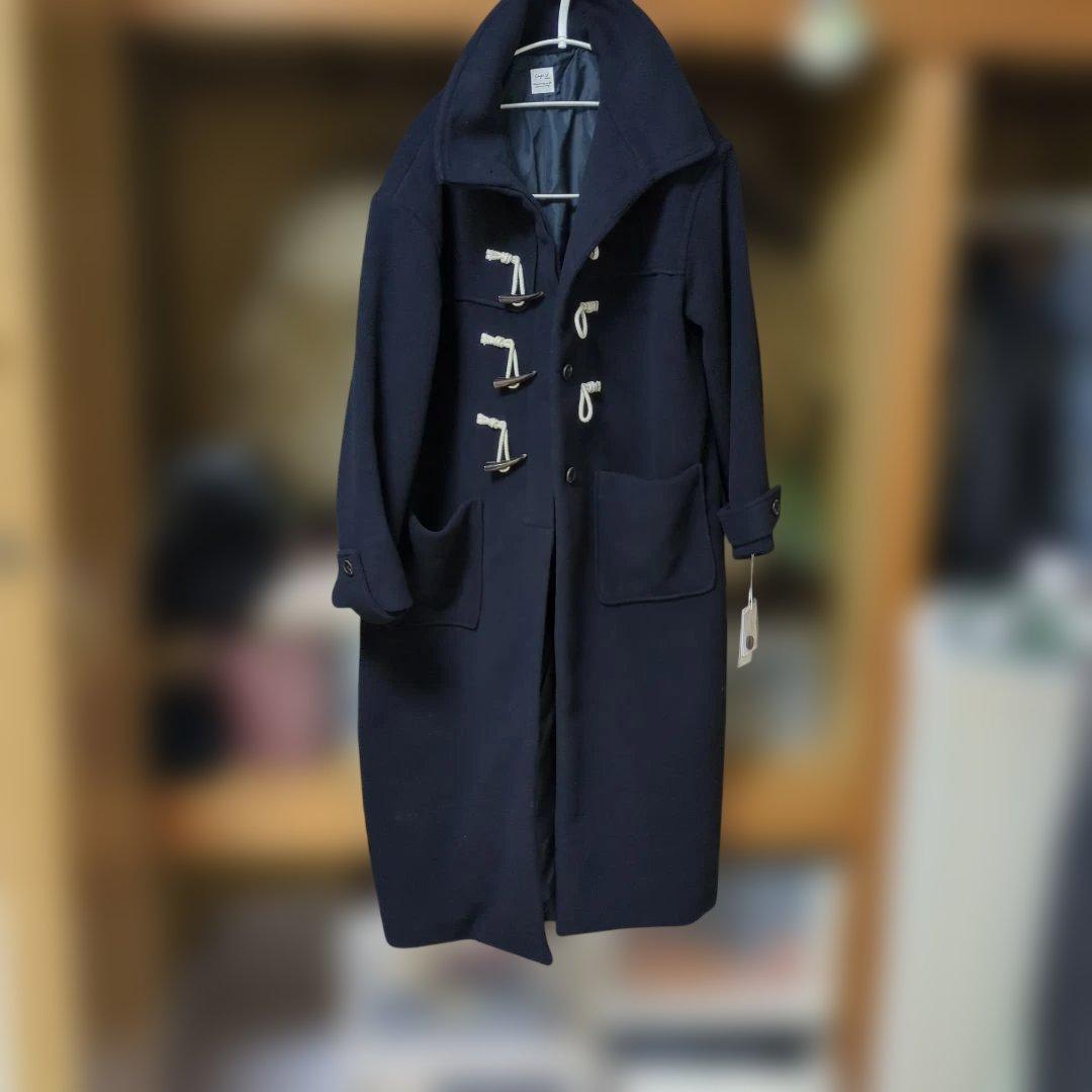 Ungrid　スタンドカラーダッフルコート　ネイビー　S