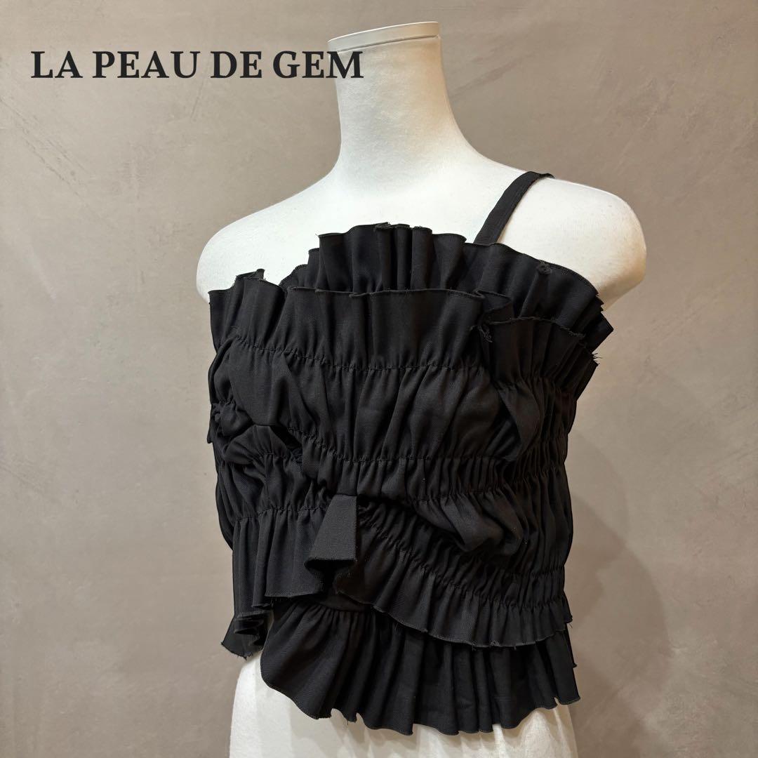 LA PEAU DE GEM buri bare top ベアトップ ブラック