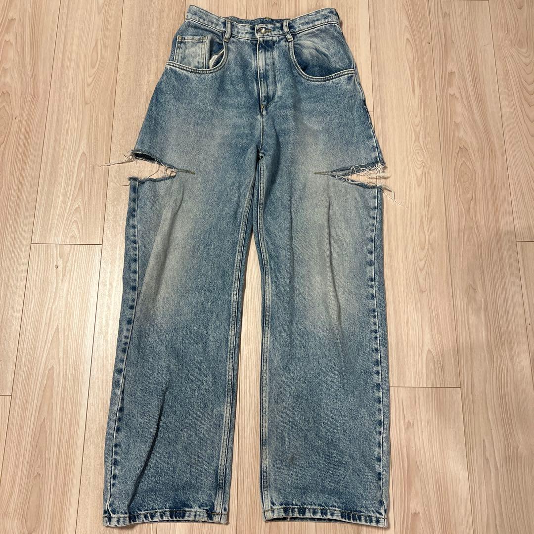 マルジェラ ダメージ加工 デニムパンツ Maison Margiela（メゾンマルジェラ） ジーンズ デニム デニムパンツ