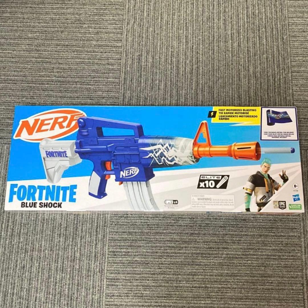 【新品・未使用】NERF FORTNITE BLUE SHOCK 人気 中古】ナーフ フォートナイトブルーショックおまけ付き - メルカリ