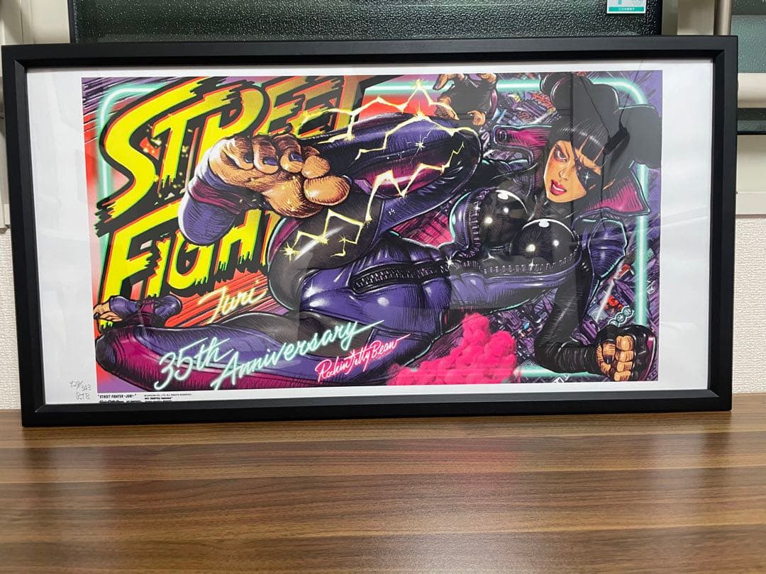 ロッキンジェリービーン ストリートファイターV シルクスクリーンポスター額付き Street Fighter × Rockin'Jelly Bean Series3 “CAMMY” SILK SCREEN