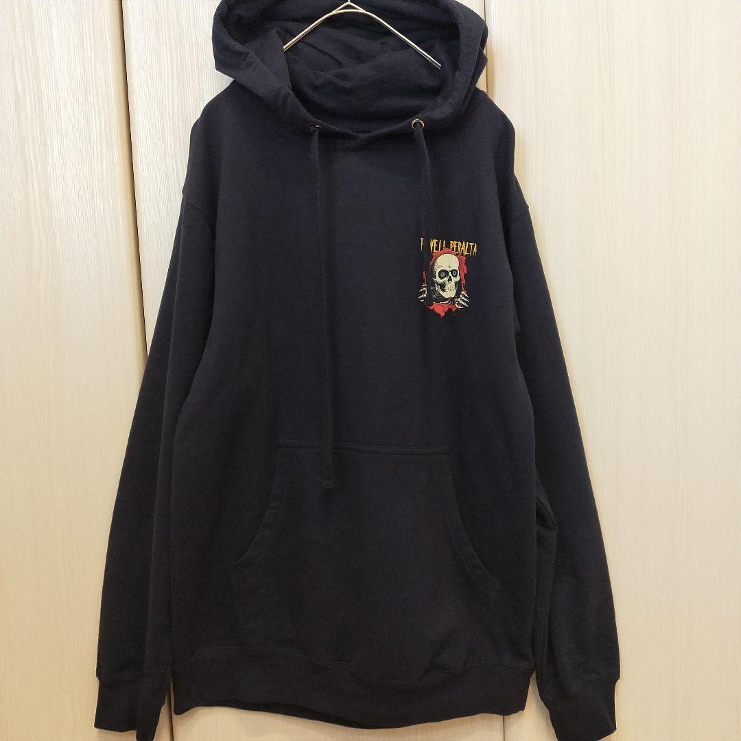 パウエルペラルタ Powellperalta 覗きスカル パーカー 黒タグ - メルカリ