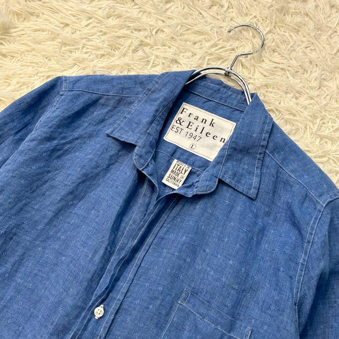 ✨美品・希少✨ フランクアンドアイリーン スキッパーシャツ 麻100