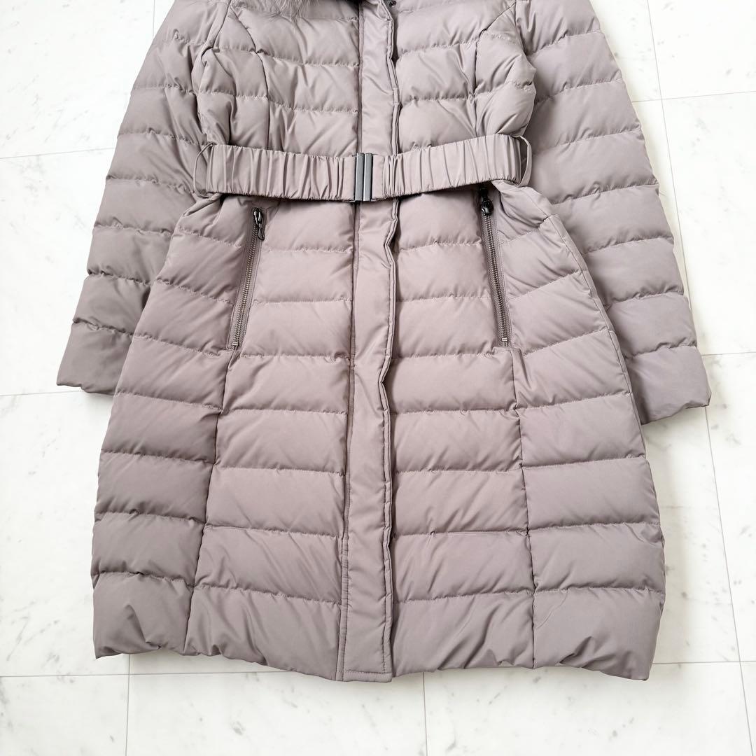 美品❤️西川ダウン ナノユニバース ダウンコート グレージュ ベルト M