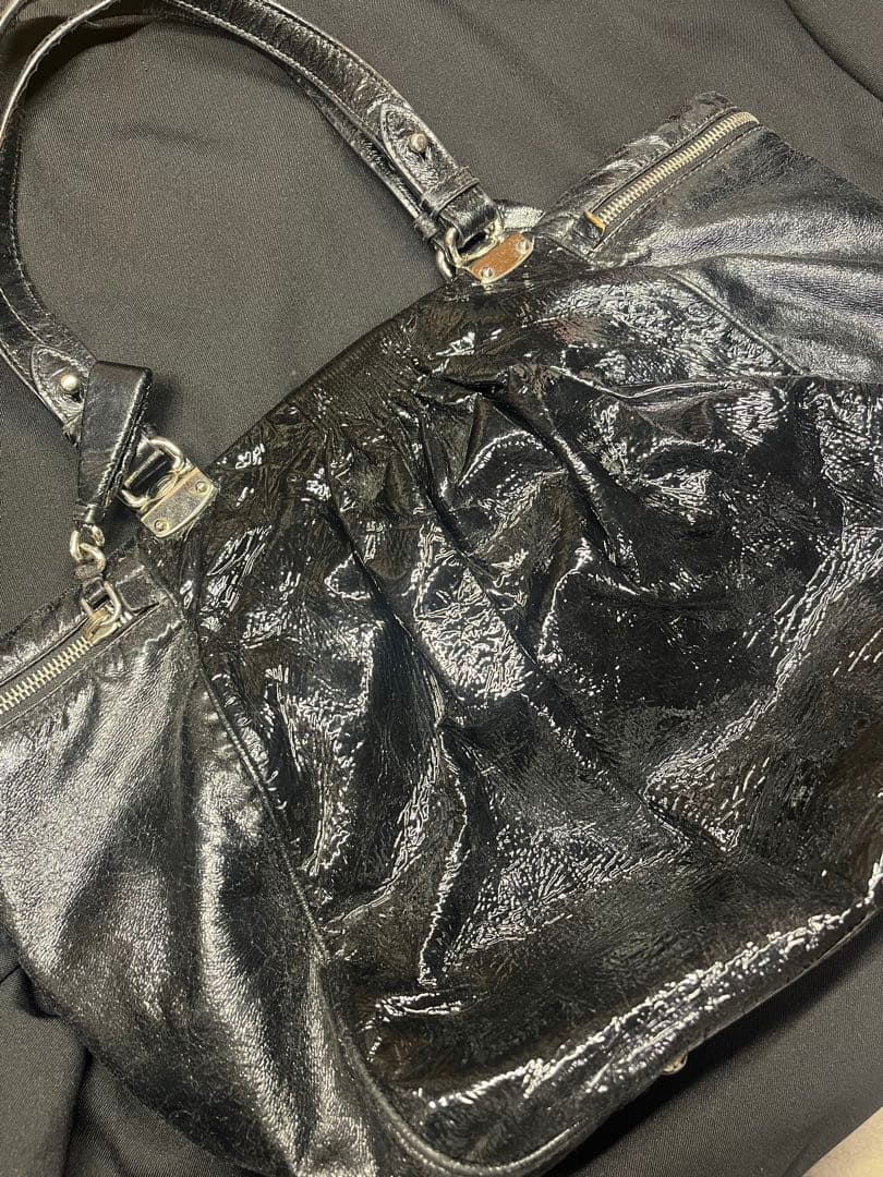 コ*ナ様 Miu Miu ブラックレザー ハンドバッグ