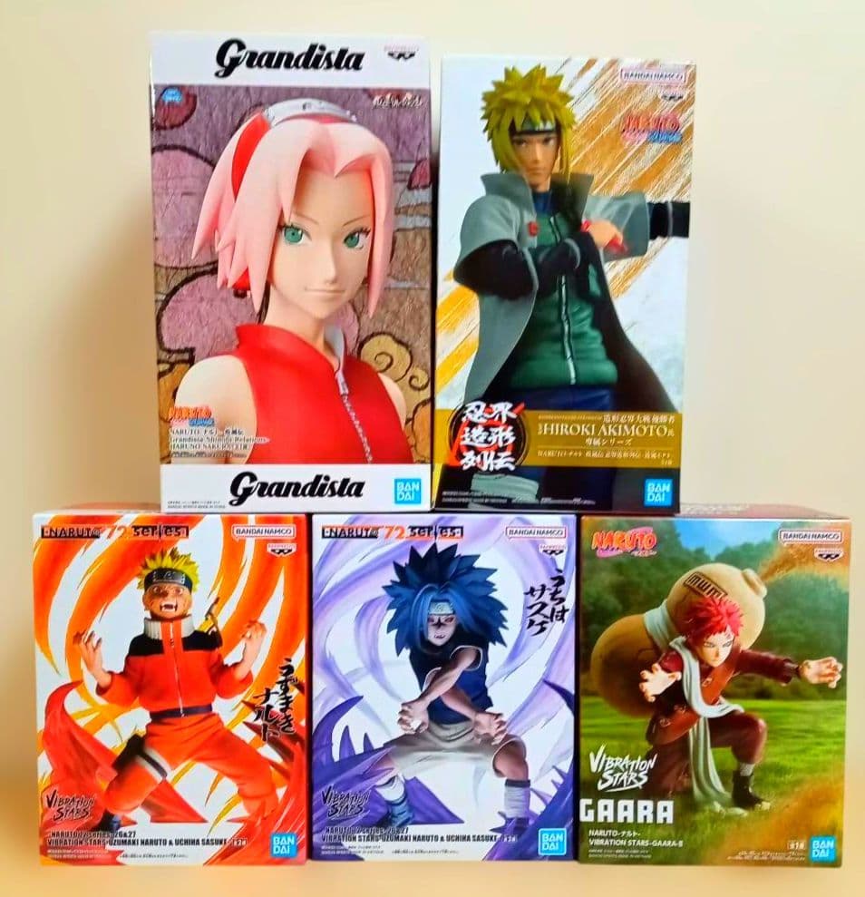 NARUTO　ナルト　フィギュア　ナルト　サスケ　ミナト　サクラ　我愛羅　５個