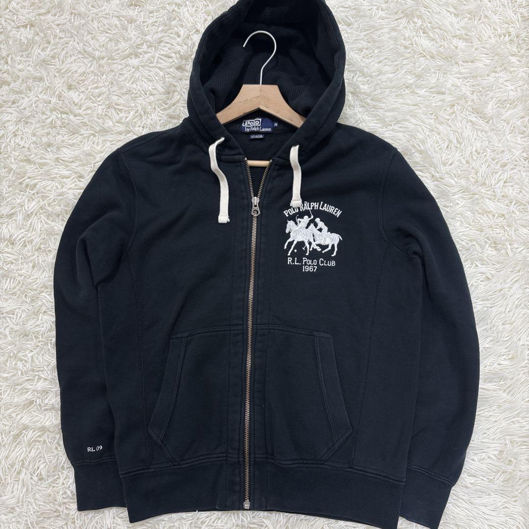 Polo by Ralph Lauren パーカー　ブラック　裏地サーマル　M