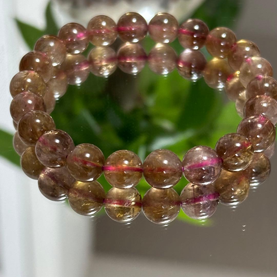 激レア【高品質】一点物 オーラライト ブレスレット 天然石 8.5mm