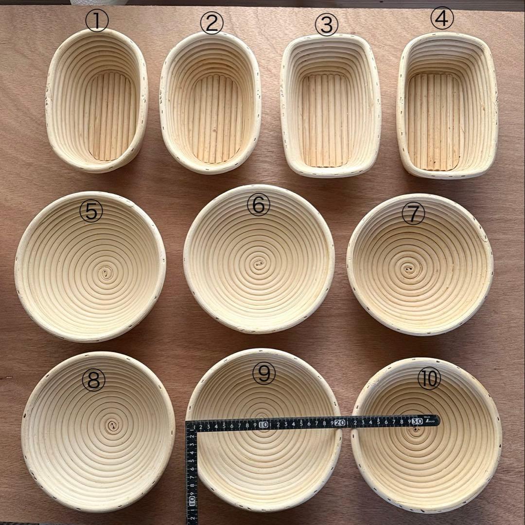 ✨春 ✨ 発酵カゴ 10個 セット 楽天市場】【天然籐素材】NEW発酵かご レクタングル 165×100×62mm No