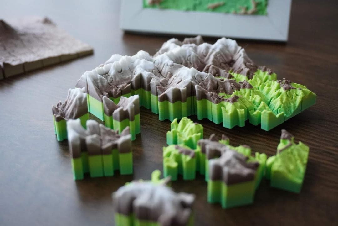 百名山立体パズル】1-100 全ての山セット【専用スタンドケース付き】