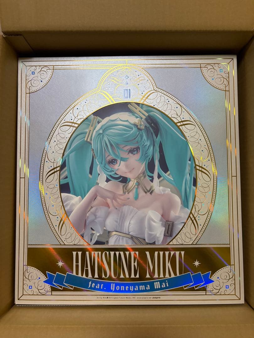 【特典付き】初音ミク feat. Yoneyama Mai フィギュア　複製原画 複製原画付 初音ミク feat. Yoneyama Mai 女神ミク フィギュア - メルカリ