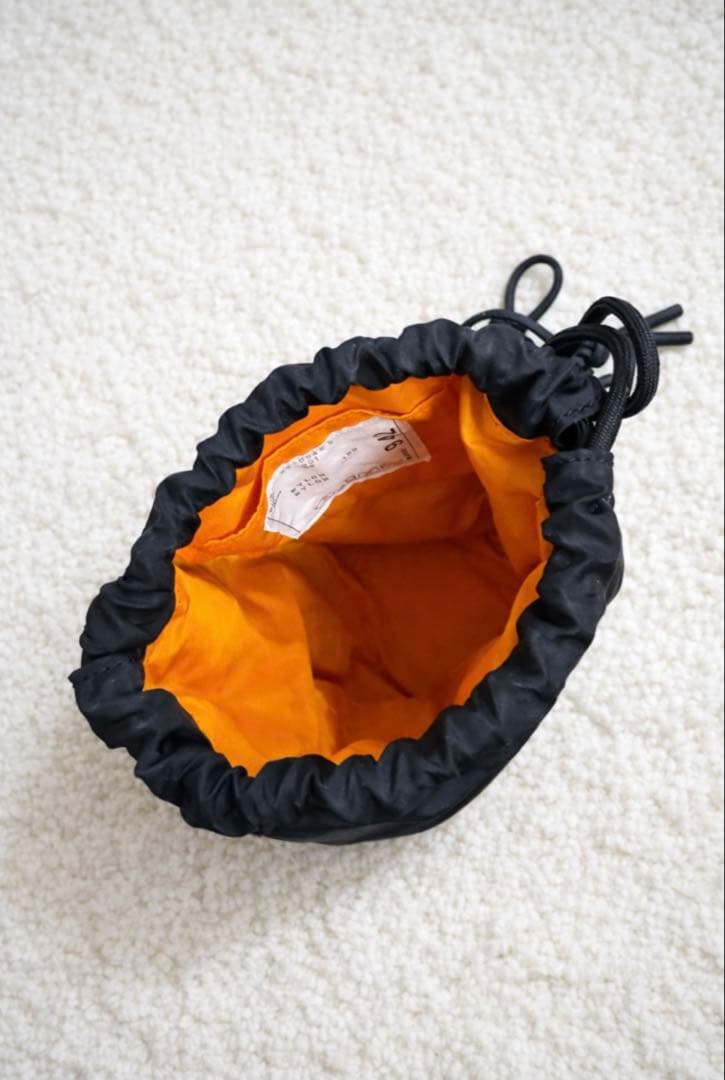 sacai ナイロン巾着ミニバッグ 黒 Sロゴ 正規品 ショルダー ポーチ