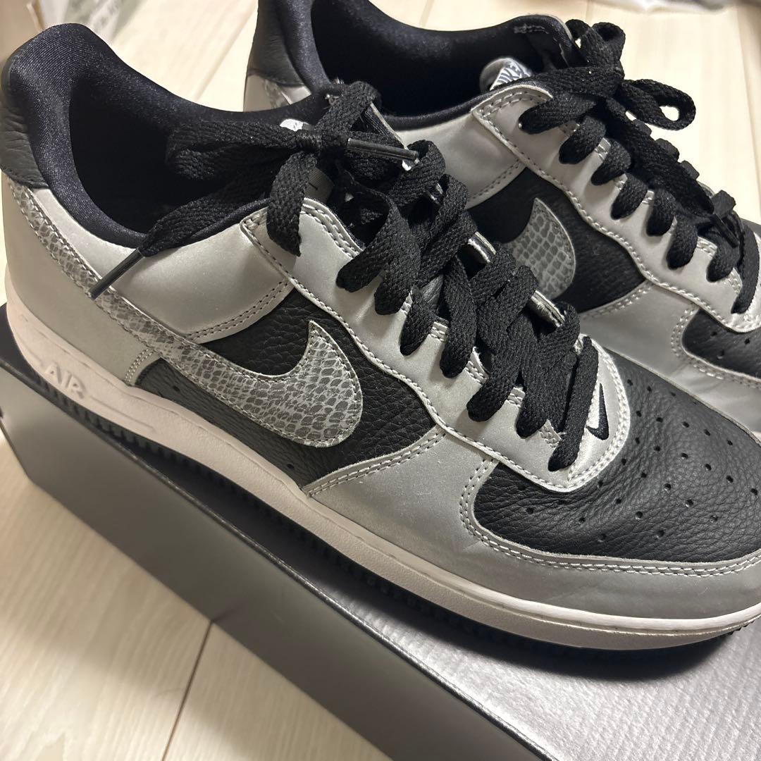 NIKE AIR FORCE 1 '07 29cm 黒ヘビ シルバースネーク 蛇 - メルカリ