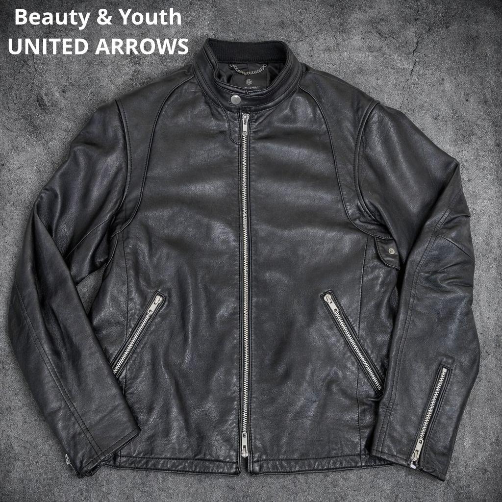 ユナイテッドアローズ シープスキン シングルライダース レザージャケット シープレザー シングル ライダース ジャケット