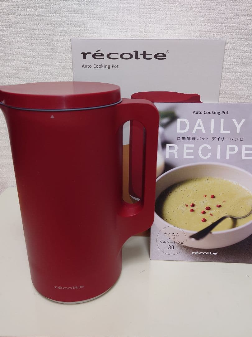 récolte レコルト　オートクッキングポット レッド 　RSY-2 未使用 レコルト 自動調理ポット RSY-2 recolte Auto Cooking Pot | デザイン