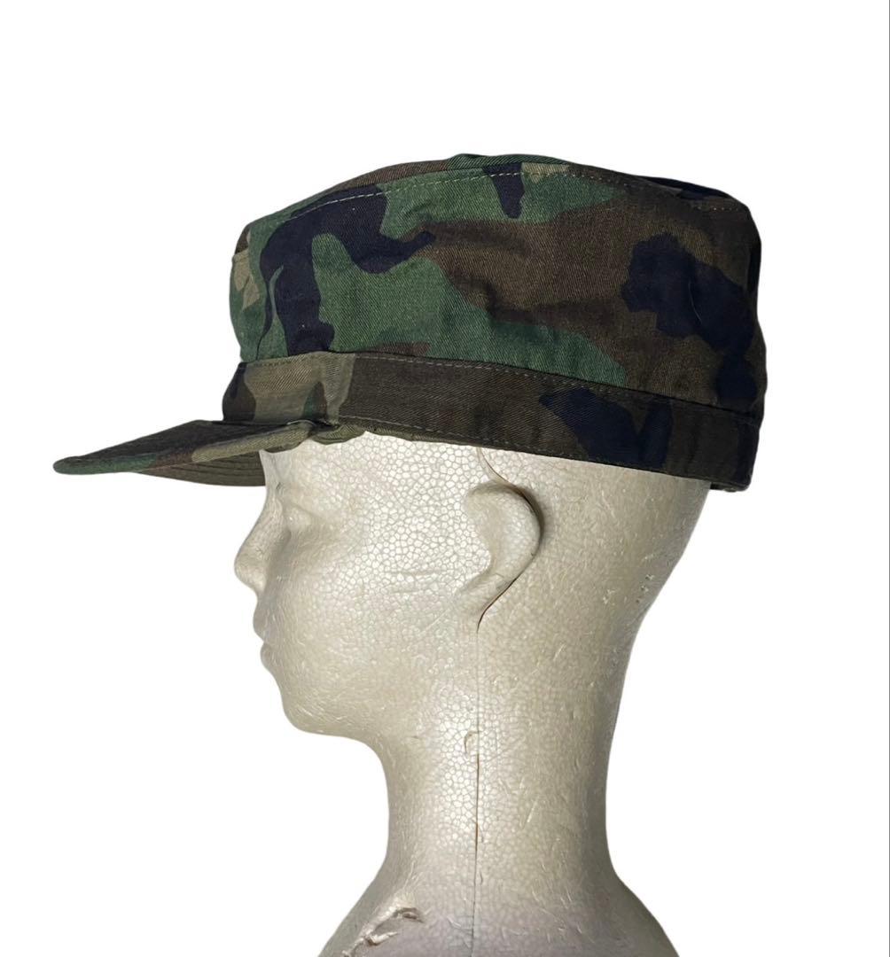米軍陸軍本物ウッドランド迷彩キャップ89年官給品7-1\2サイズ未使用品