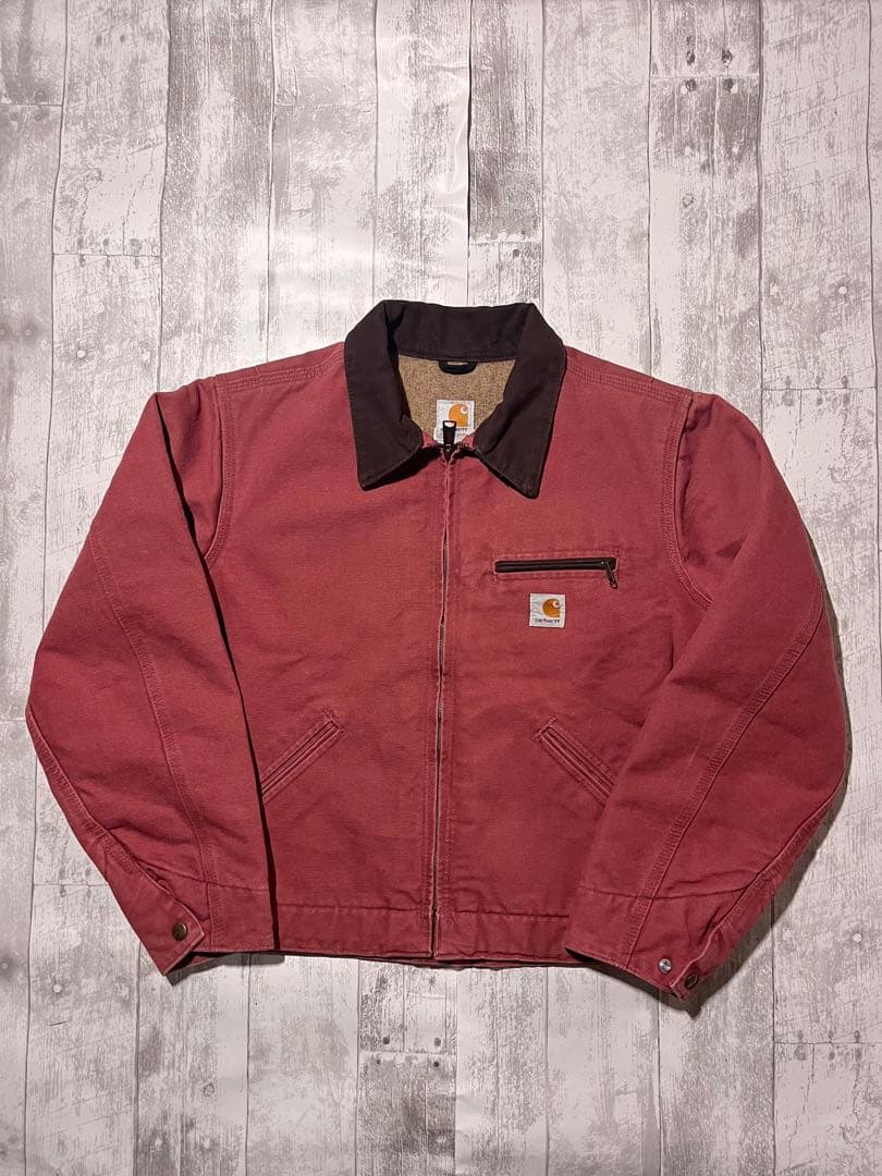 美品！超希少カラー！　Carhartt デトロイトジャケット　サーモンピンク