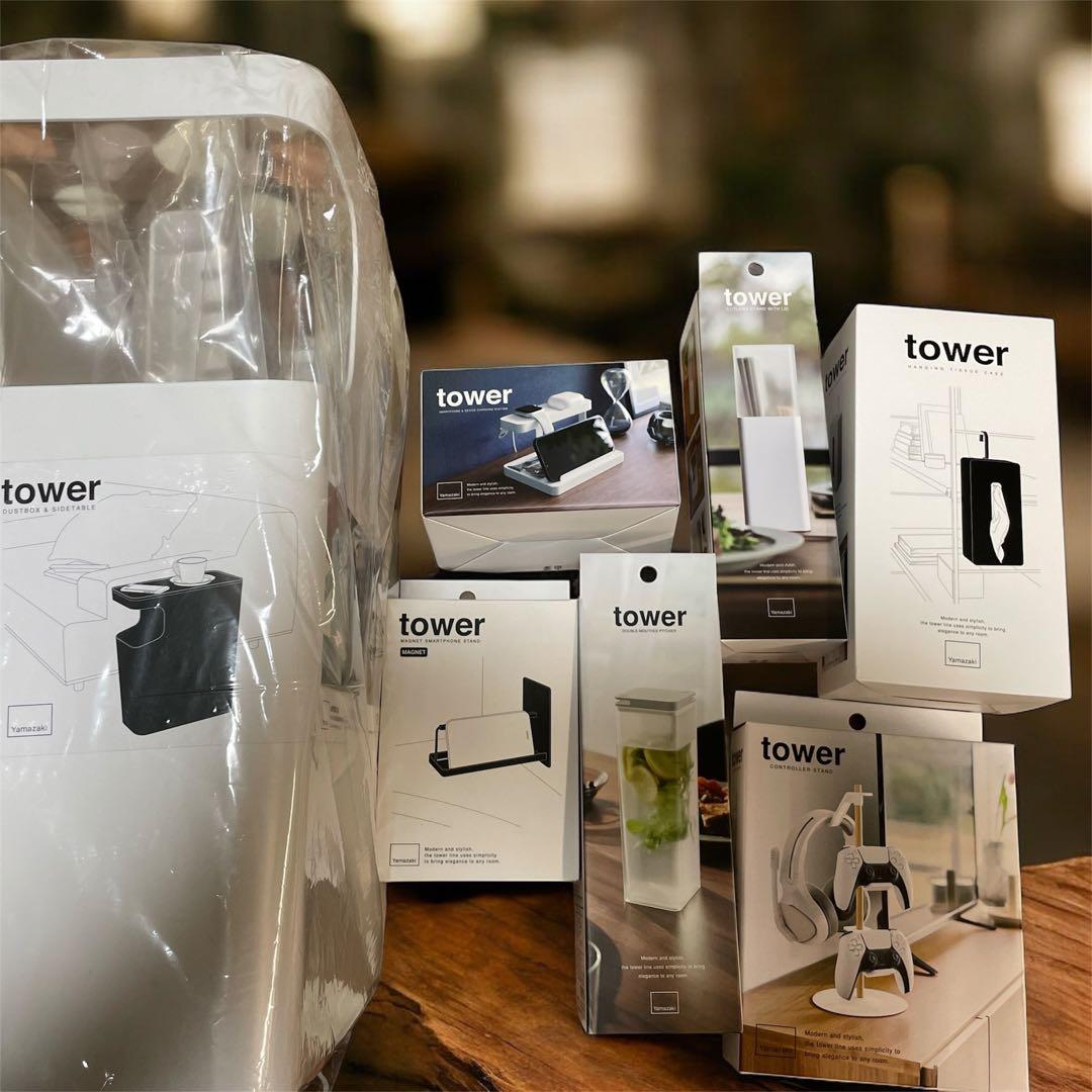 新品未使用 2万円分 山崎実業 tower 新生活 インテリア雑貨 セット 楽天市場】［ 作品収納ボックス タワー 2個組 ］山崎実業 tower 作品