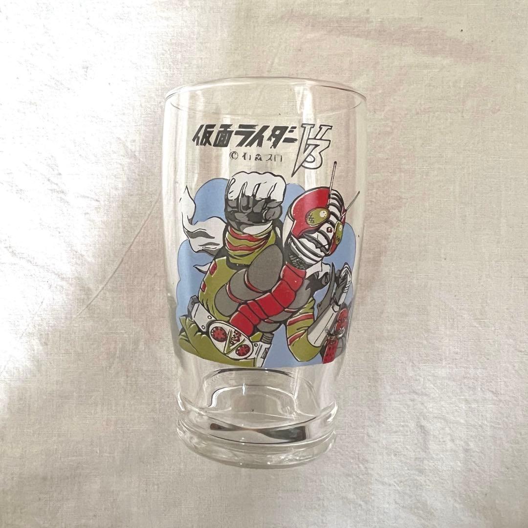 希少 未使用 デッドストック 昭和 レトロ 仮面ライダー V3 グラス