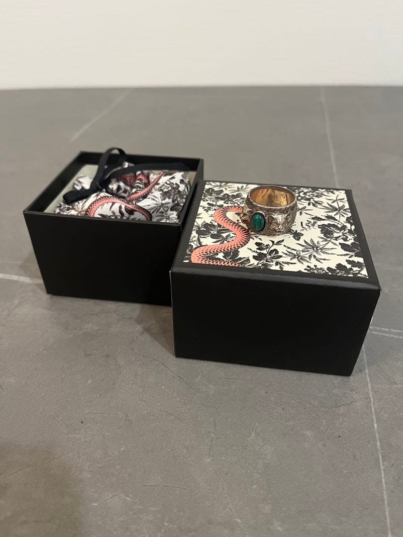 GUCCI リング　アラベスク　キャット　マカライト　ガーデン　ミケーレ