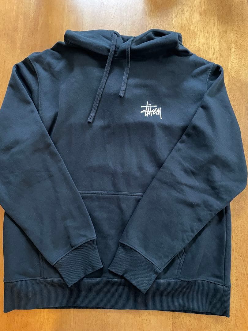 Stüssy ブラック フード付きパーカー　正規品