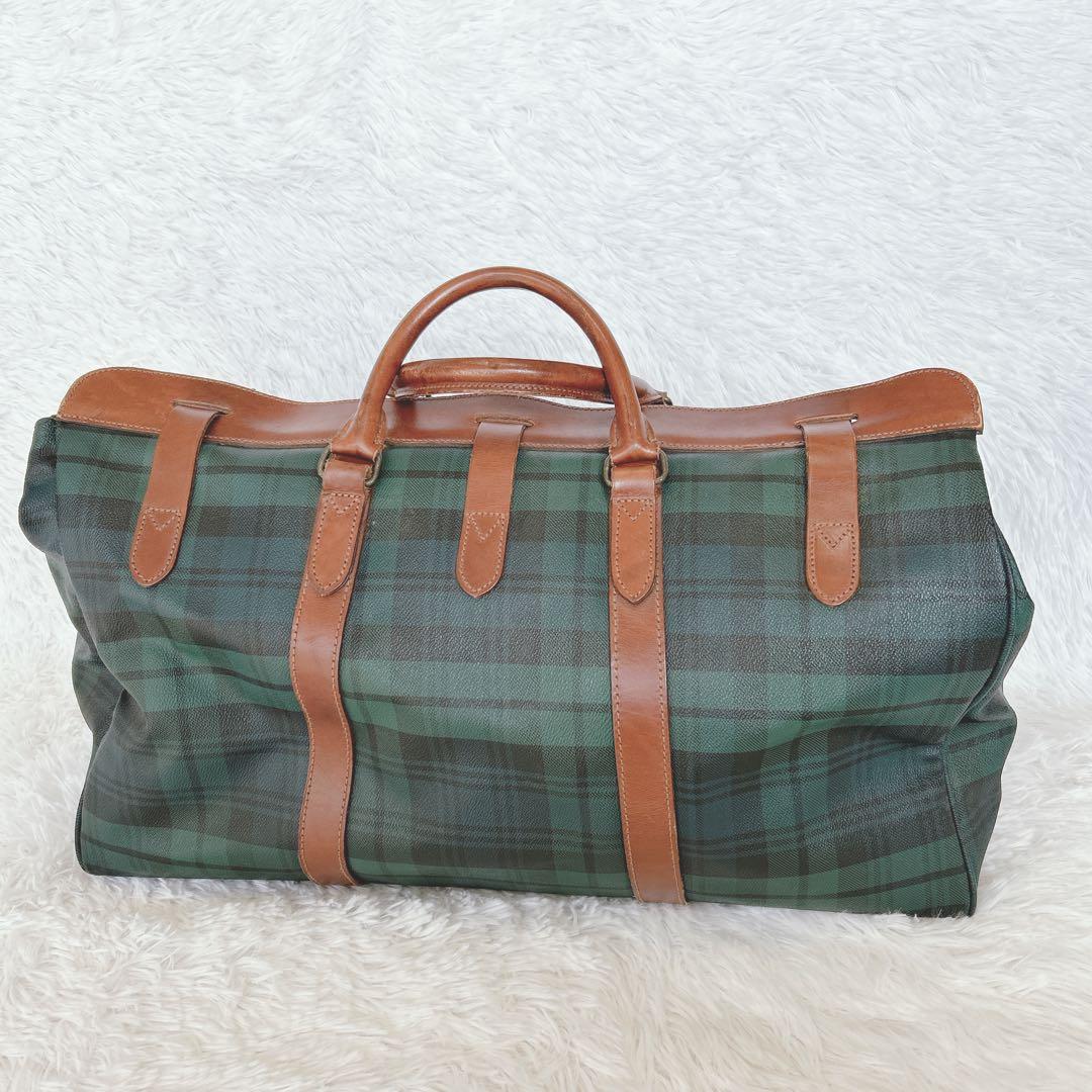 希少 ポロラルフローレン ボストンバッグ チェック大容量バッグ鞄