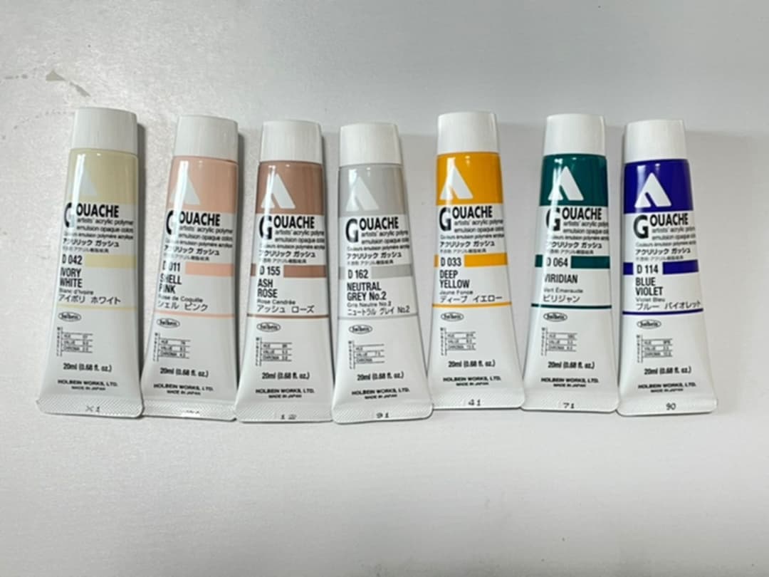 アクリリックガッシュ　絵の具　バラ売り可